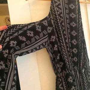 Coachella style romper - long sleeves with cut outs